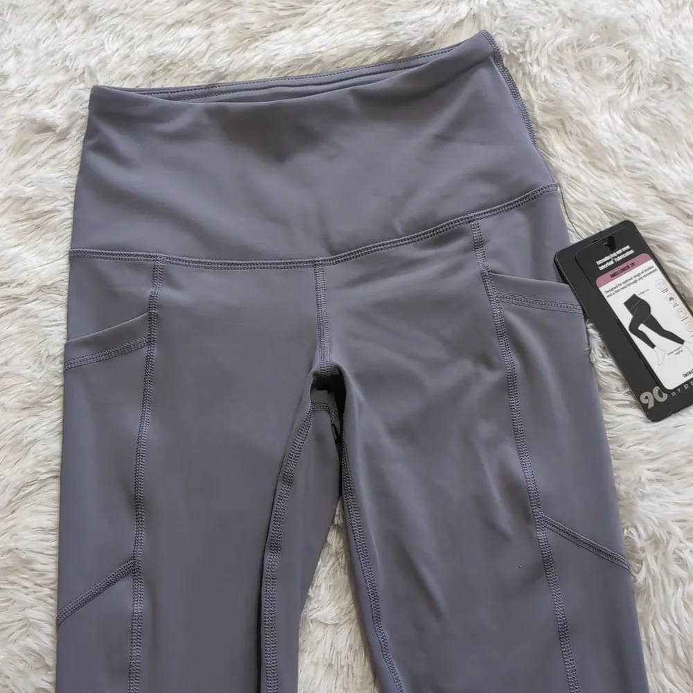 NWT 90 Degree by Reflex Grey Squat Proof High Waist Legging Size XS - Picture 5 of 13